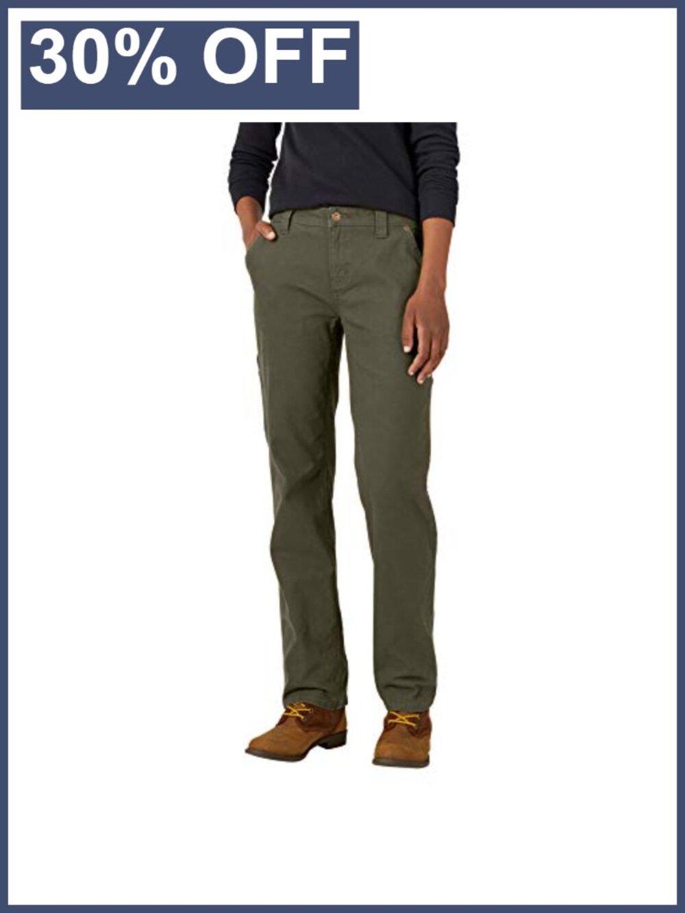 Relaxed Straight Carpenter Duck Pants with Multi-Use Pockets Workwear
